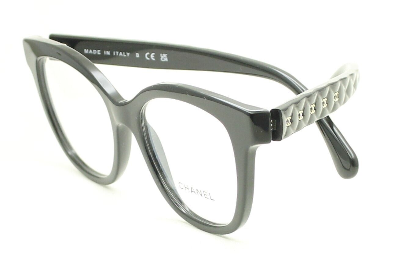 Chanel Eyeglasses 3145 c852 Black on Lilac Rectangular Fram